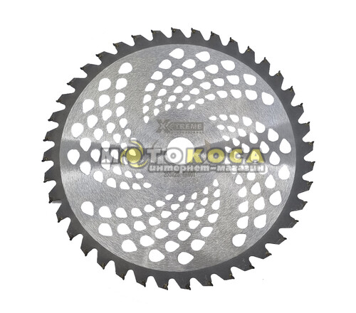 Нож для мотокосы 40Т X-Treme с победитовыми напайками (255х25,4х1,3 мм)