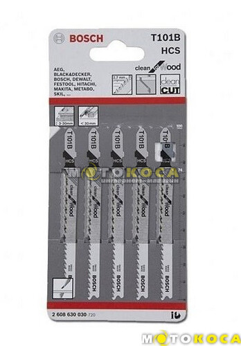 Пильные полотна для лобзика BOSCH T101B (5 шт)