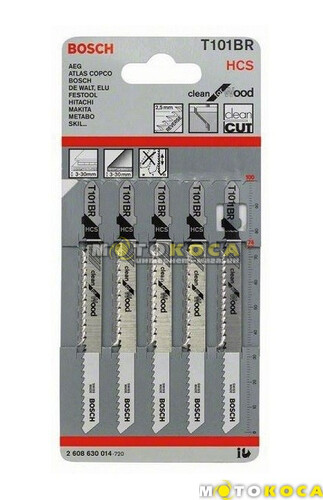 Пильные полотна для лобзика BOSCH T101BR (5 шт)