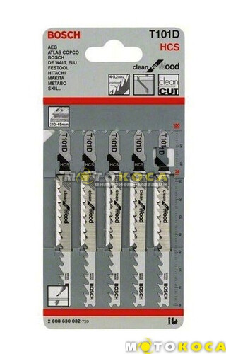 Пильные полотна для лобзика BOSCH T101D (5 шт)