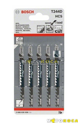 Пильные полотна для лобзика BOSCH T244D (5 шт)
