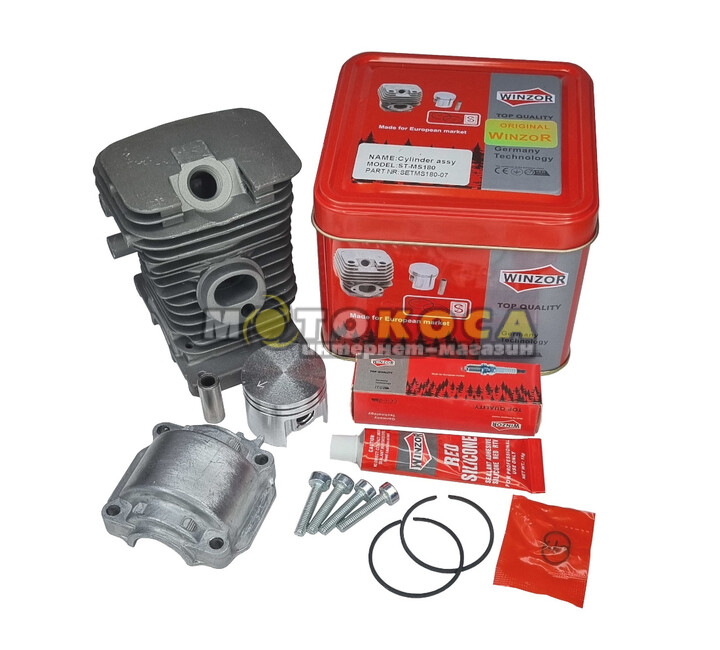 Поршневая в сборе для бензопилы ST MS 180 (WINZOR Metal Box)