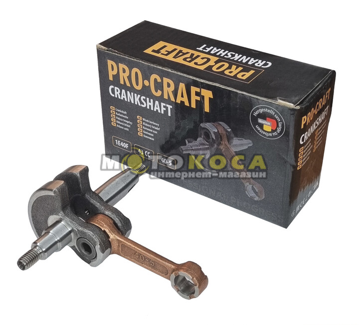 Коленвал для мотокосы Ø40мм (PROCRAFT)